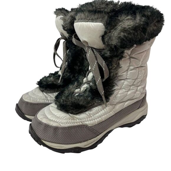 The North Face Other - The North Face Girl's Nuptse Goose Down US 4 Black Lace‎ Up Winter Snow Boots